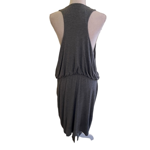 Banana Republic Grey Knit Tank Dress with Ruched Tulip Skirt XL - Picture 8 of 11